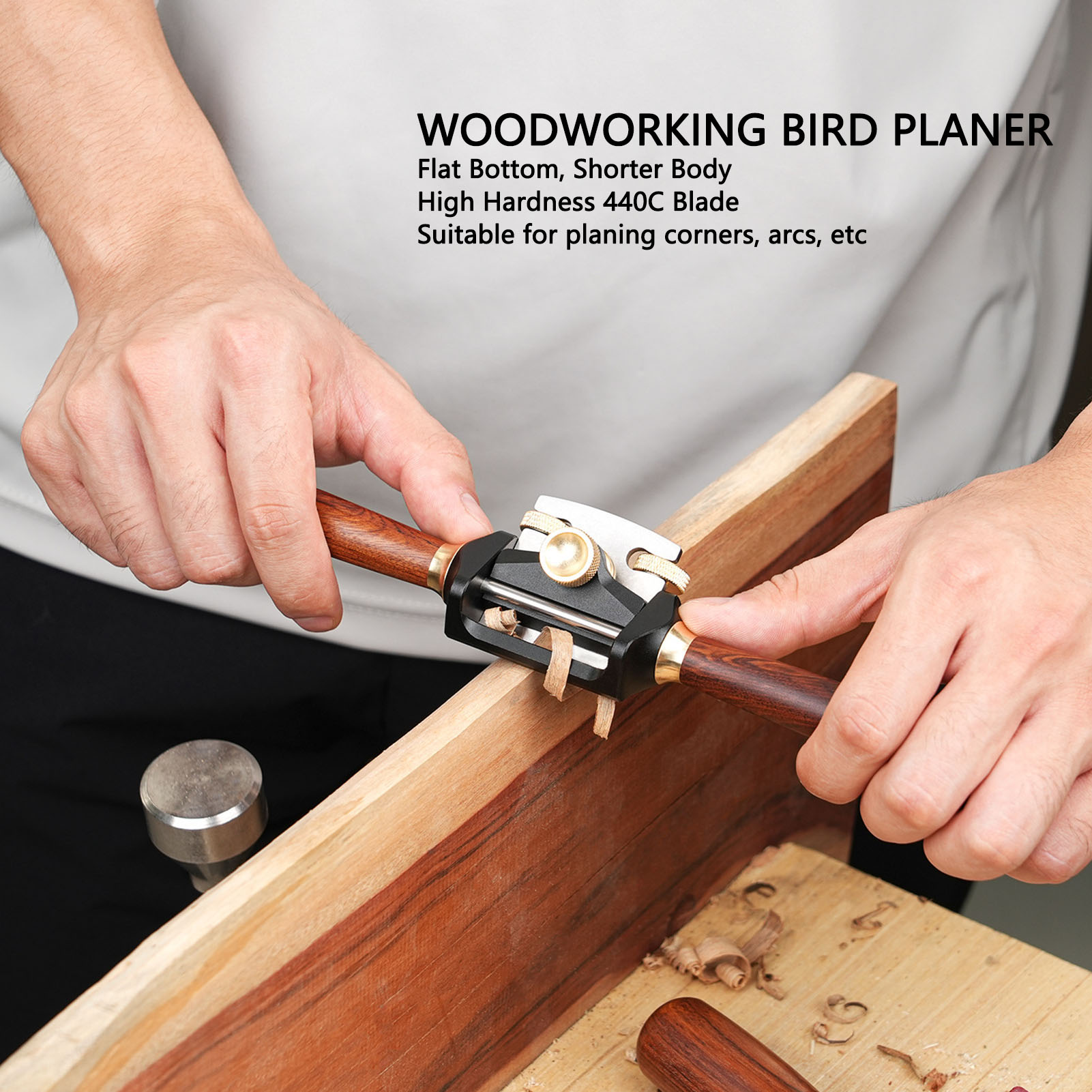 Spokeshave Flat - Serut Kayu Manual dengan Alas Datar