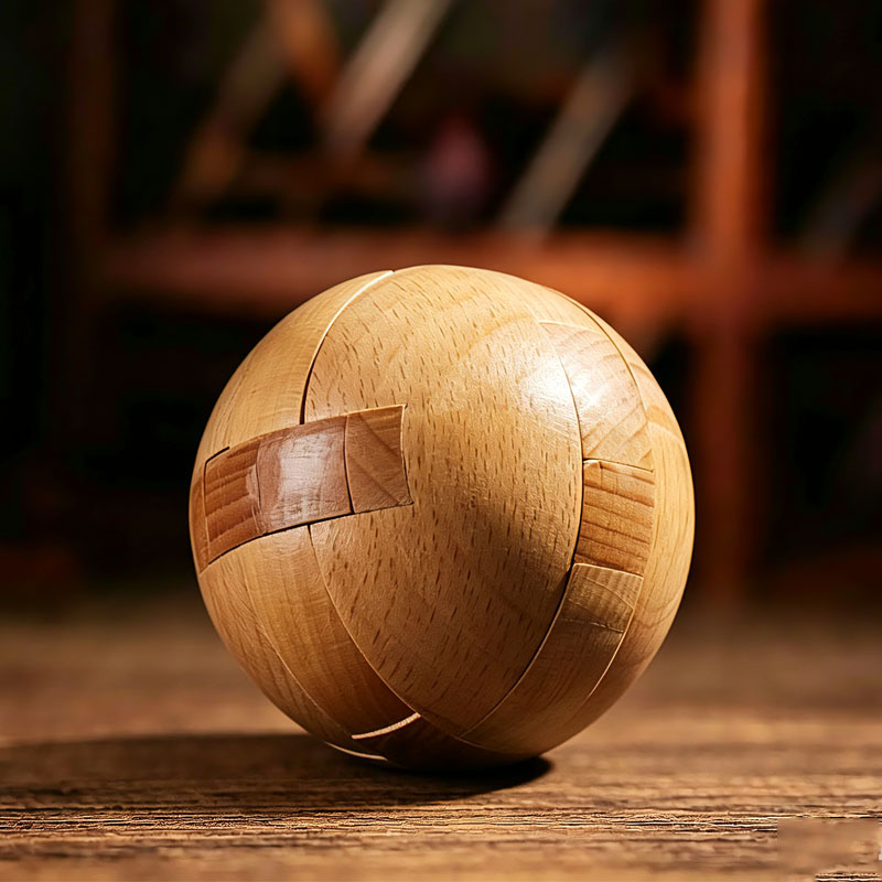 Woodworking Kids Toys - Puzzle Kayu Klasik Bola Ajaib Teka-teki