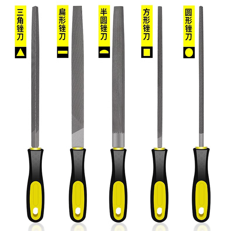 Woodworking Rasps And Files - Set Kikir Baja Industri Datar/Bulat/Setengah Bulat/Segitiga/Persegi