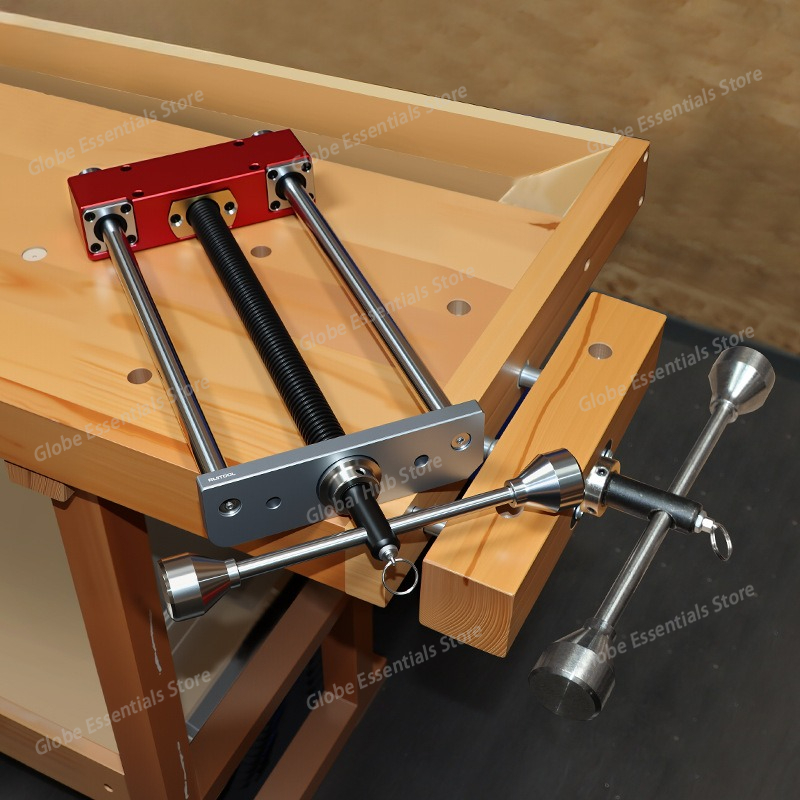 Woodworking Front Vise - Set Penjepit Meja Kerja dengan Bantalan