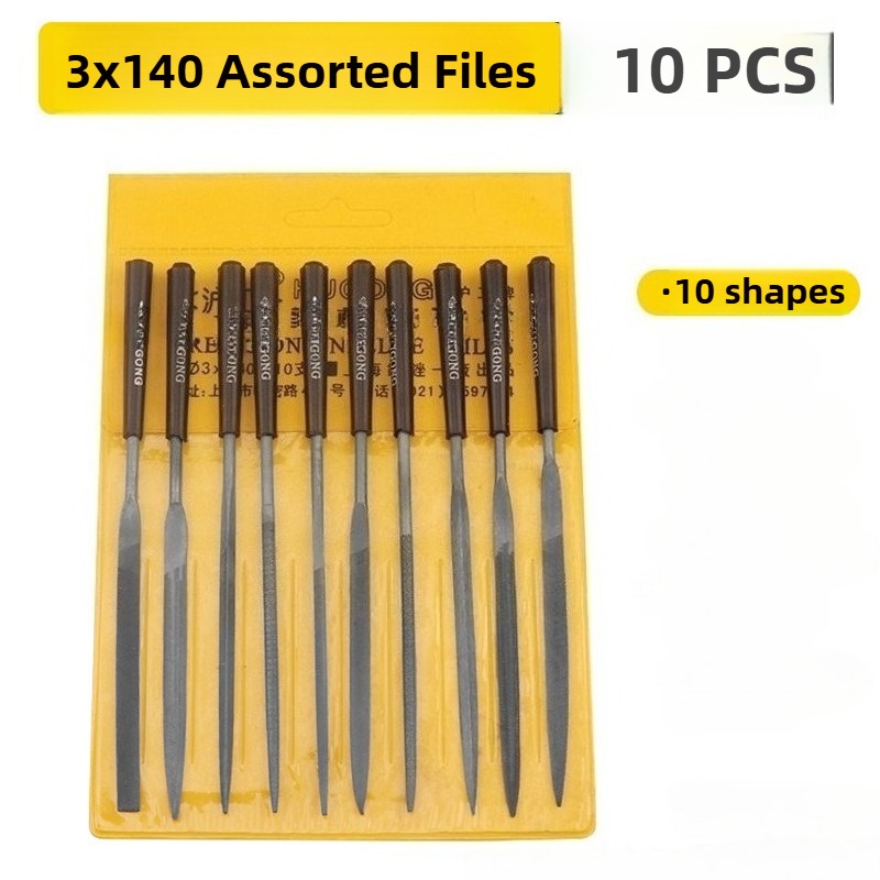 10pcs/set Set Kikir Jarum Loga - Woodworking Rasps And Files ulasan dan harga