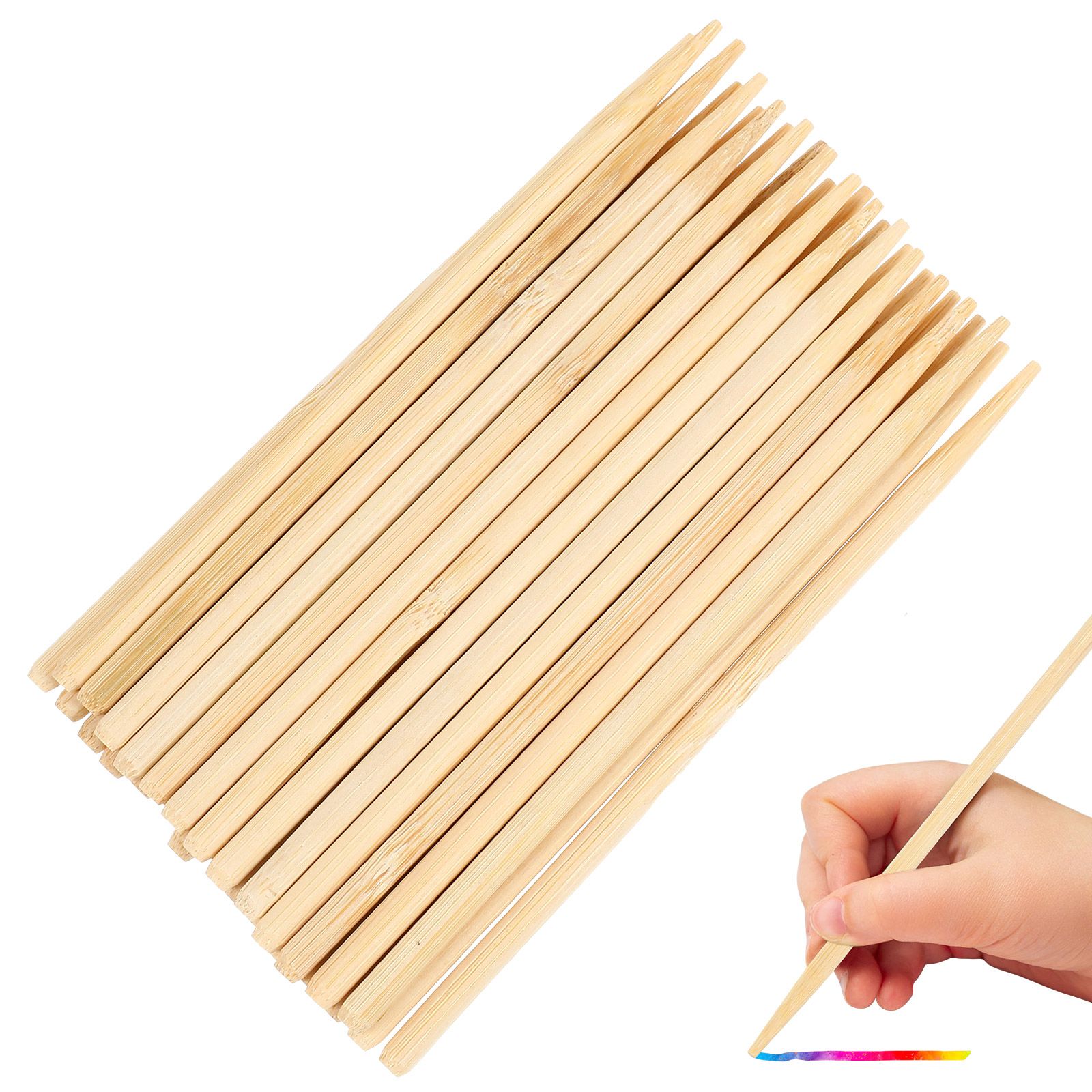 30 Buah Stik Lilin Pena Bambu  - Woodworking Kids Toys ulasan dan harga