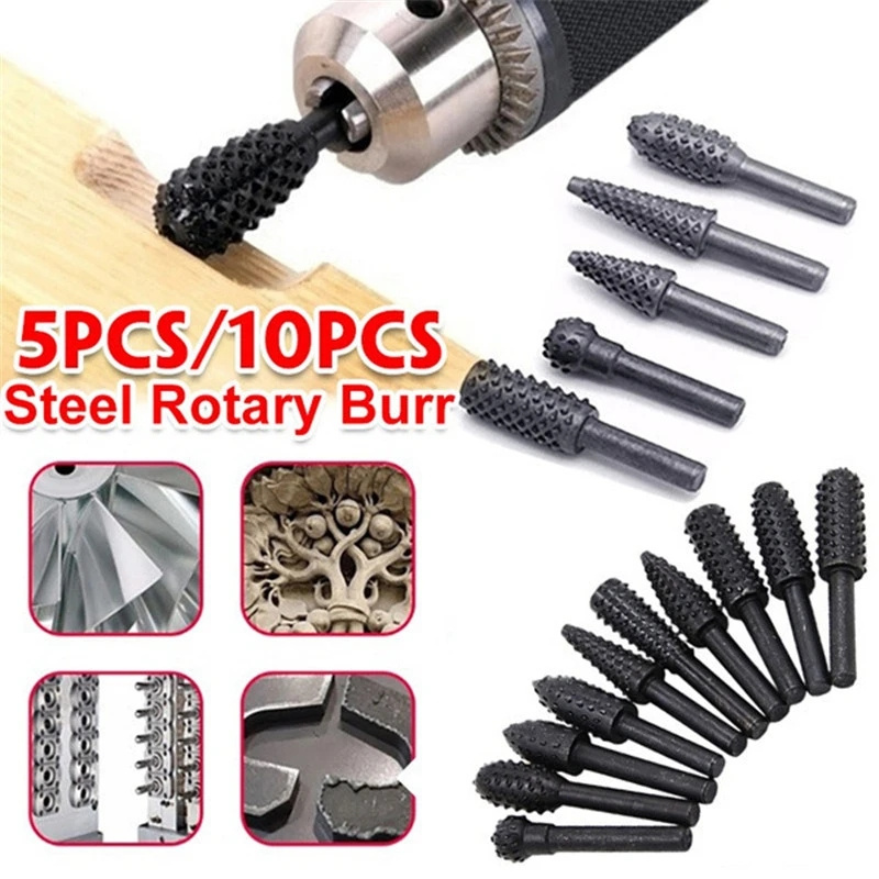 Set mata bor Rotari 6mm, 5 bua - Woodworking Rasps And Files ulasan dan harga
