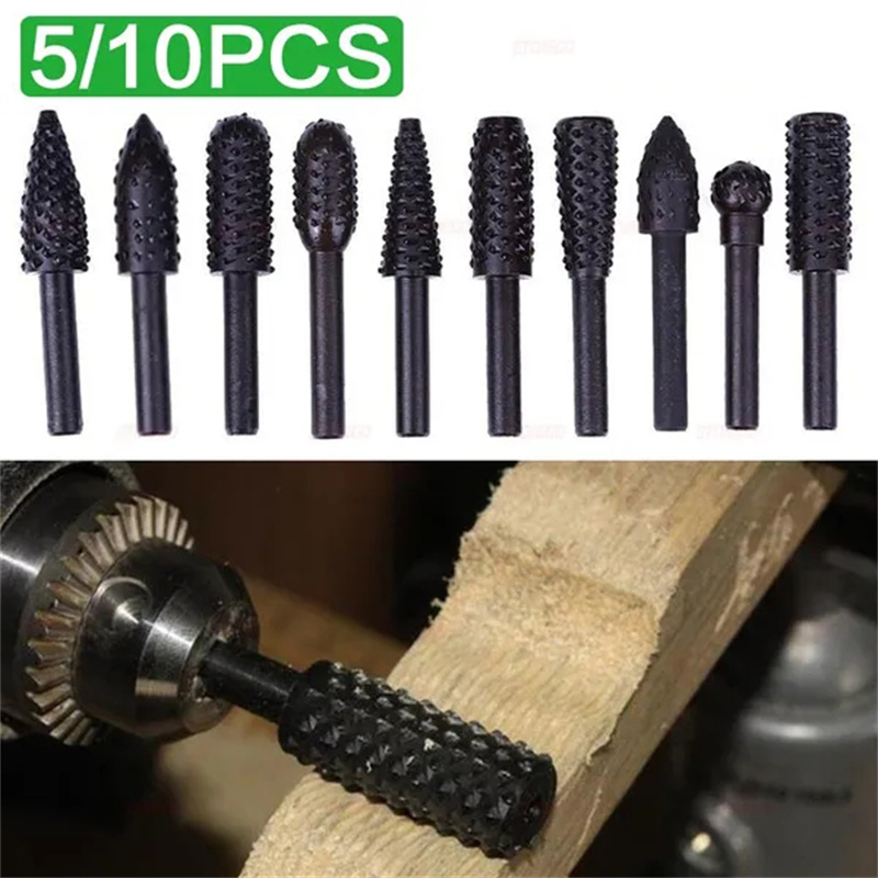 Set mata bor Rotari 6mm, 5 bua - Woodworking Rasps And Files ulasan dan harga