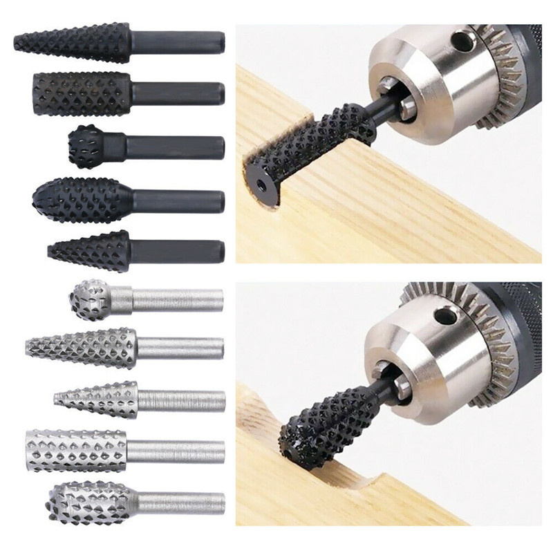 Set mata bor Rotari 6mm, 5 bua - Woodworking Rasps And Files ulasan dan harga