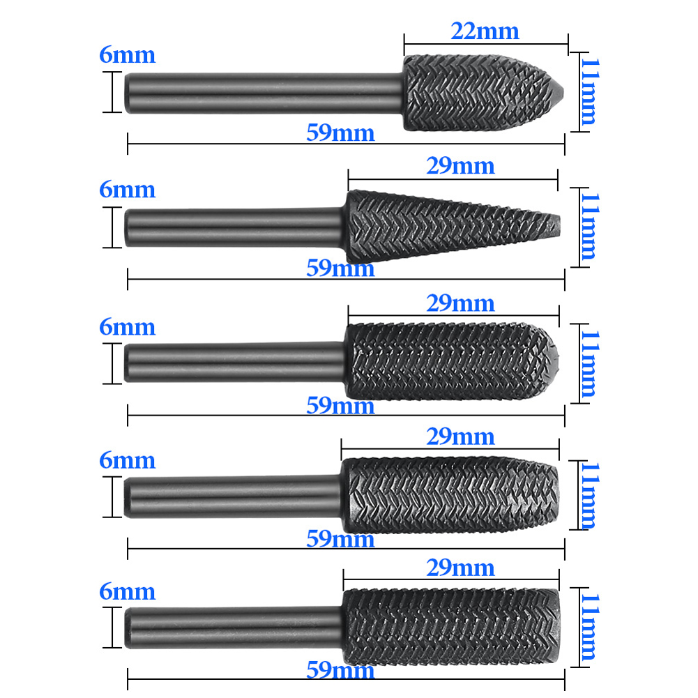 5 Buah Set Kikir Putar Potong  - Woodworking Rasps And Files ulasan dan harga
