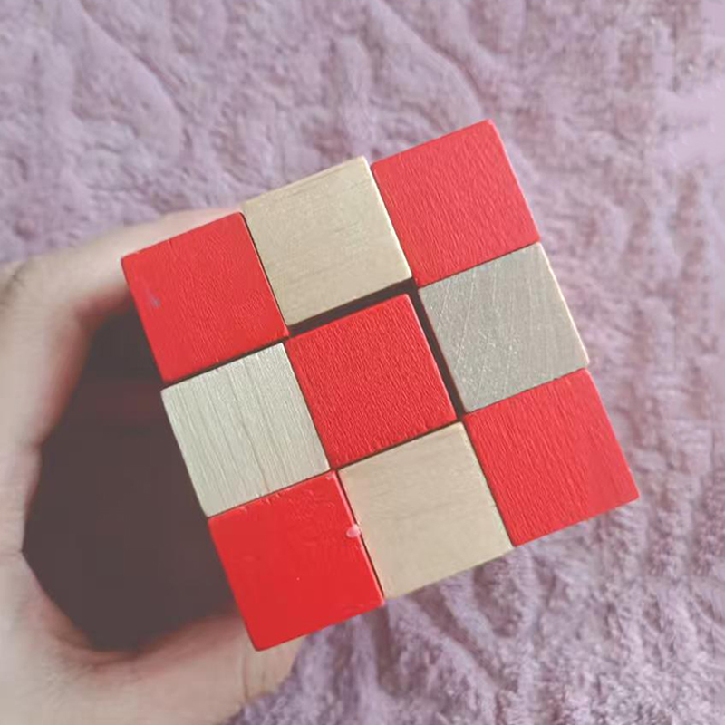 Teka-teki Kubus Ular Kayu Lati - Woodworking Kids Toys ulasan dan harga