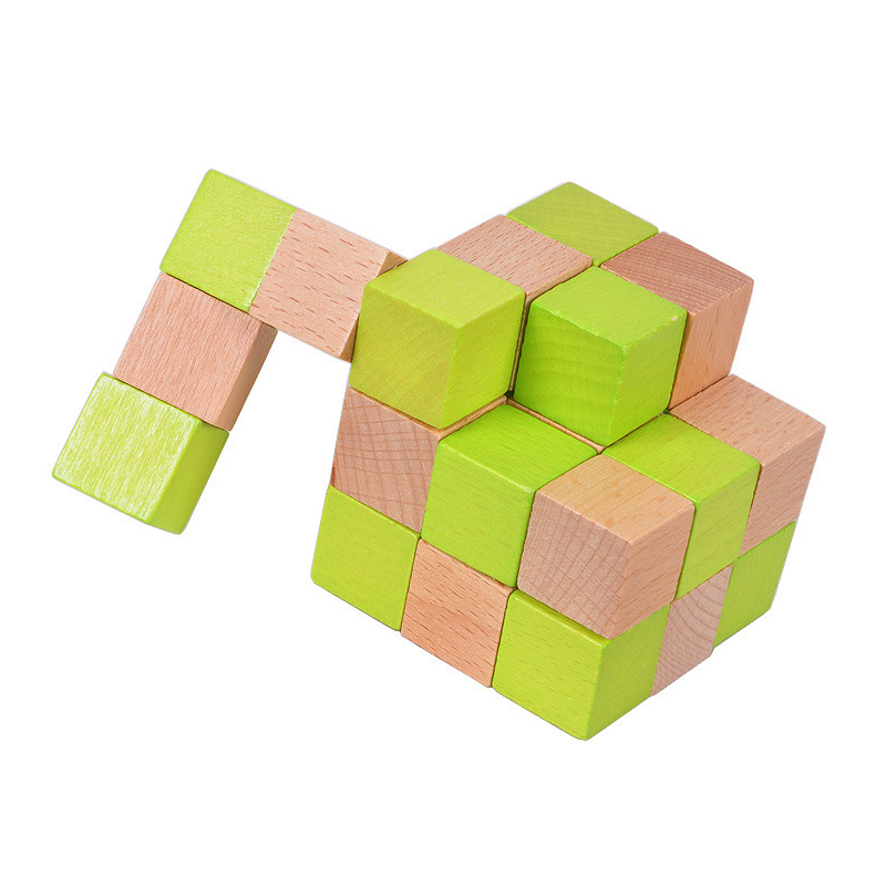 Teka-teki Kubus Ular Kayu Lati - Woodworking Kids Toys ulasan dan harga